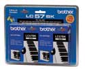 LC57BK P Cart Black 2 pack for Brother